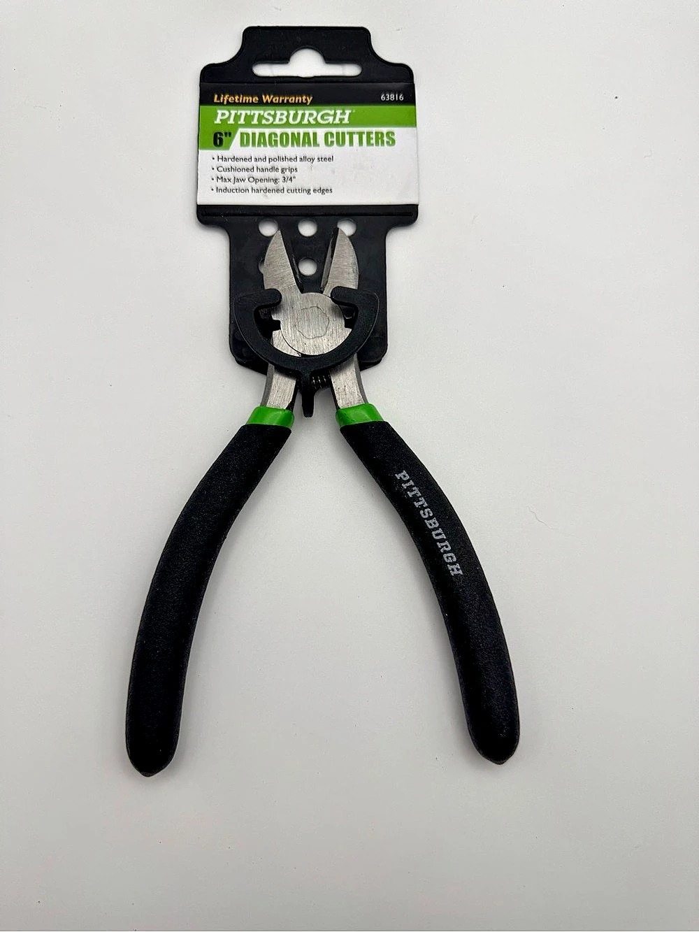 Pittsburgh 6" Diagonal Cutters Black & Green